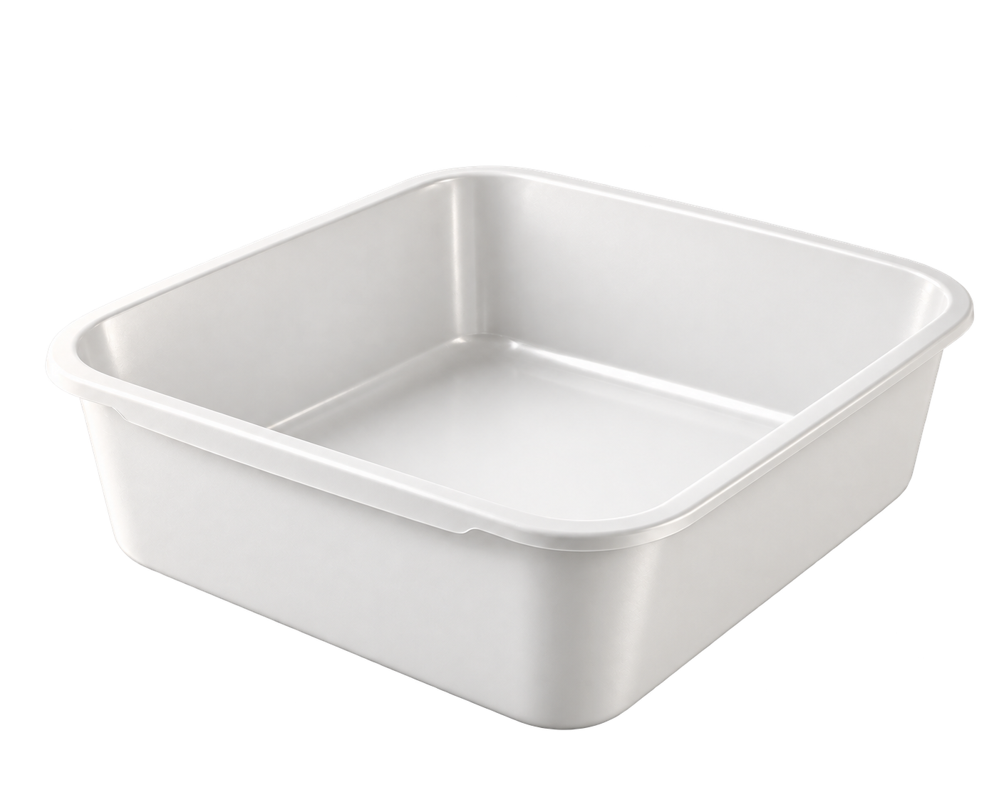 Minimal charcoal plastic cat litter tray in soft side light